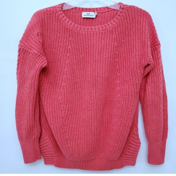 Vineyard Vines Pink Crew Neck Sweater with Relaxed Fit - Picture 1 of 10